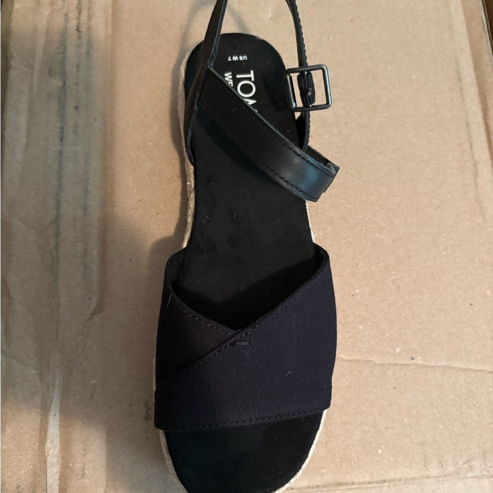 Toms Black Sandals Comfortable Stylish Footwear